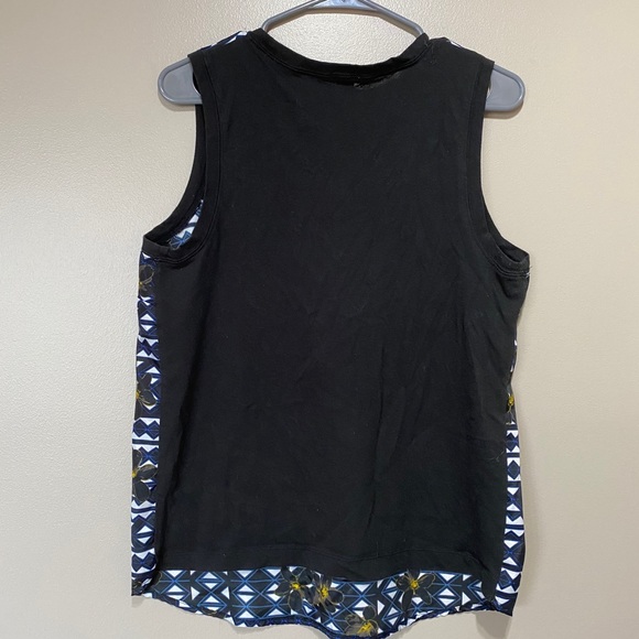 J.Crew Factory Navy Floral Silk Front Tank/Blouse - Picture 3 of 7